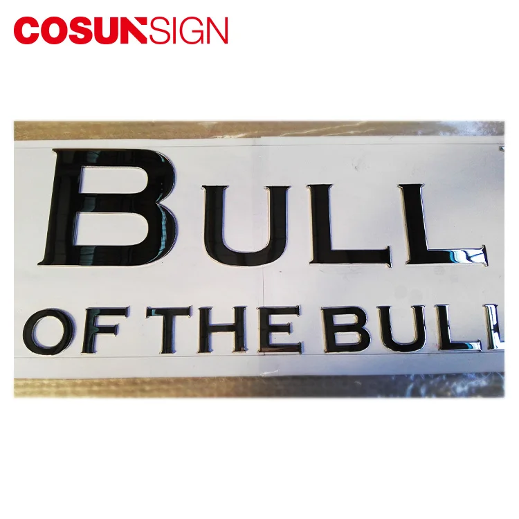 Cosun Solid Small Galvanized Cheap 3D Metal Letter and Numbers for Car Emblem