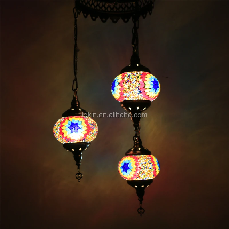 handmade Mosaic Art single Turkish Lamps Chandelier CC3M01