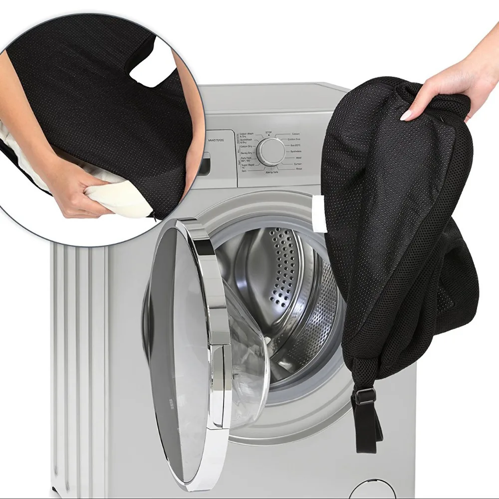 
Wheelchair Cushion for Back Support, Tailbone and Sciatica Pain Relief, Wheelchair Seat Cushion with Washable Non-slip Cover 