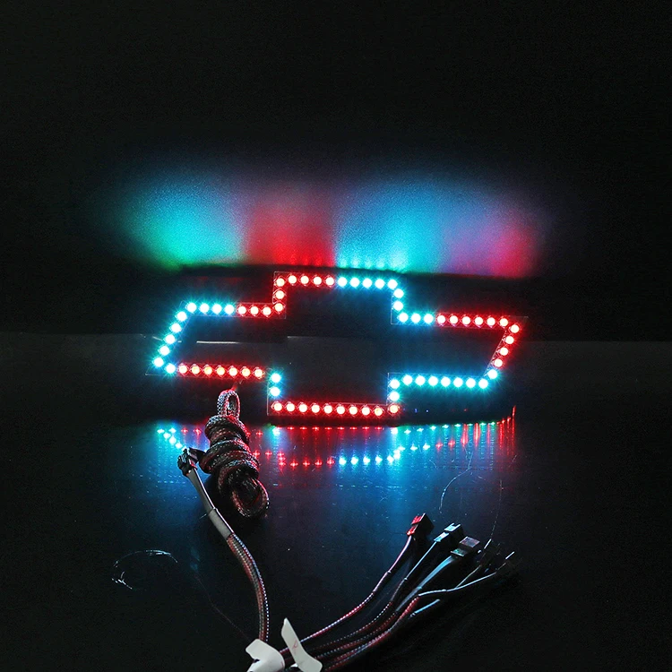 Waterproof car accessories SK6812 RGB chasing halo led chevy bowtie led emblem