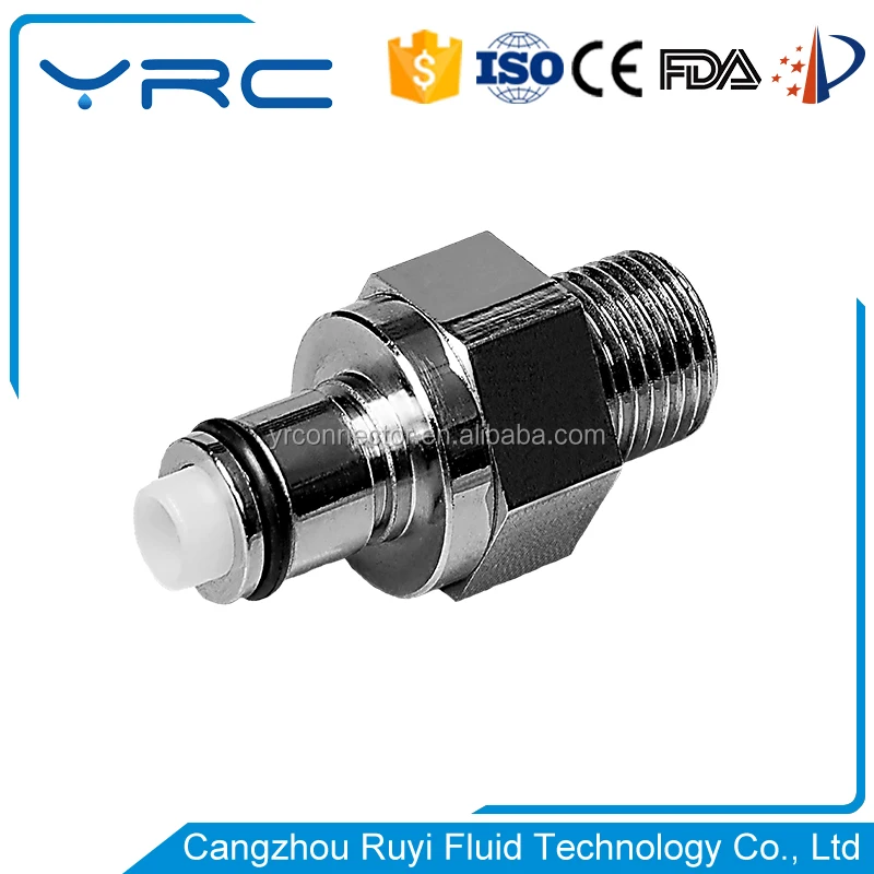 High quality micro brass quick without shuf off tube connector