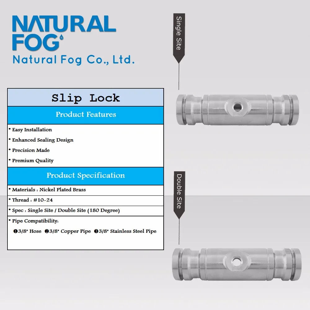 Тайваньский натуральный туман, сопло водяного Тумана высокого давления, соединитель, вставные фитинги