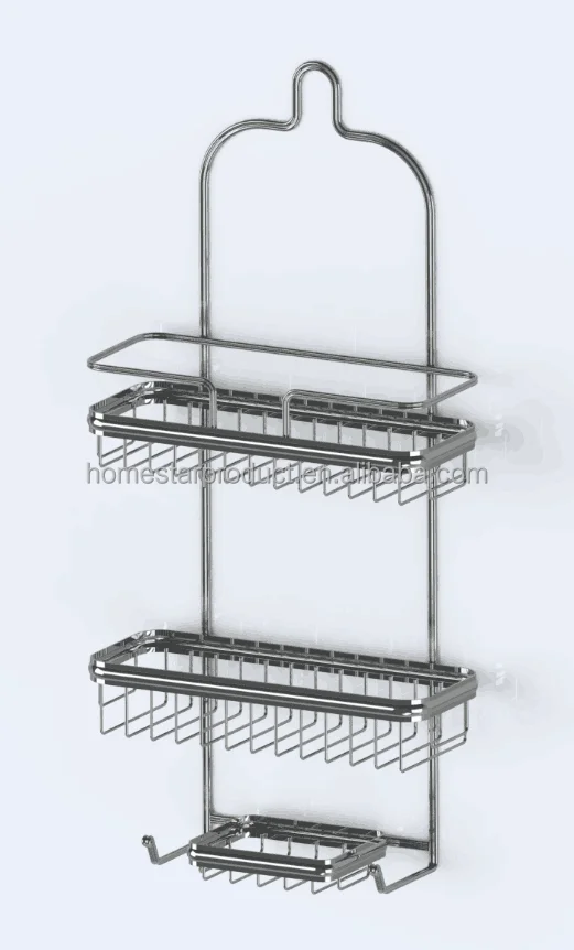 
Metal shower caddy with soap dish 