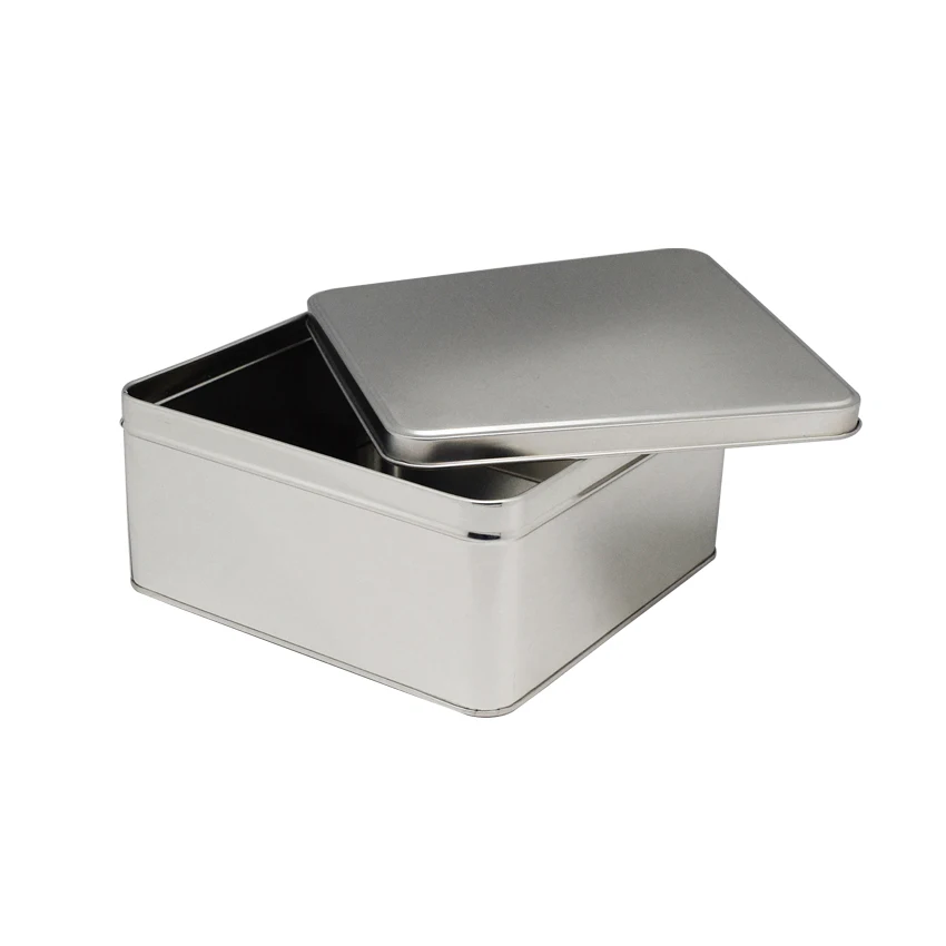 Factory Metal Tin Boxes Square Chocolate Cookie Tin Container for Cheese Cake tin can