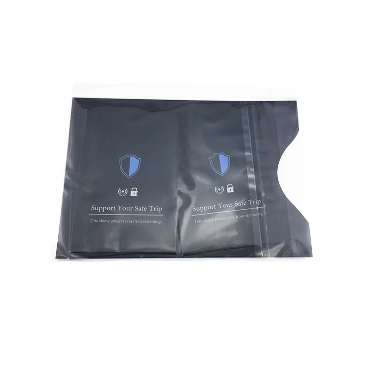 Free Sample Aluminum Paper Blocking RFID Protector Plastic Magnetic Card Business Card Holder Sleeve