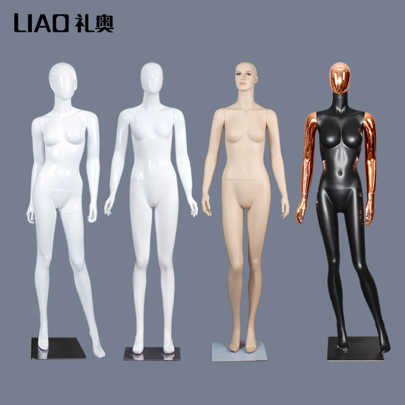 fiberglass skin White gold female full body mannequin Window Display