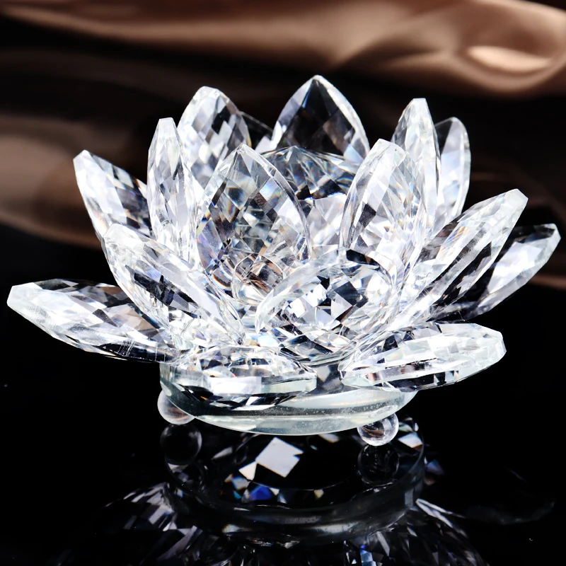 Crystal lotus flower decoration pieces for wedding favor gifts