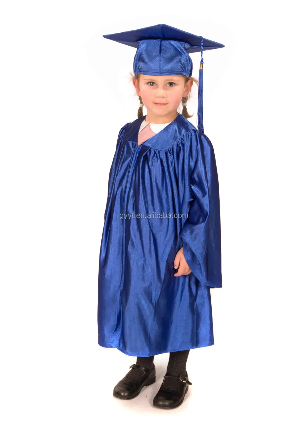 Children Kids Boys Girls Graduation Gown Cloak Cap Hat Fancy Dress Costume