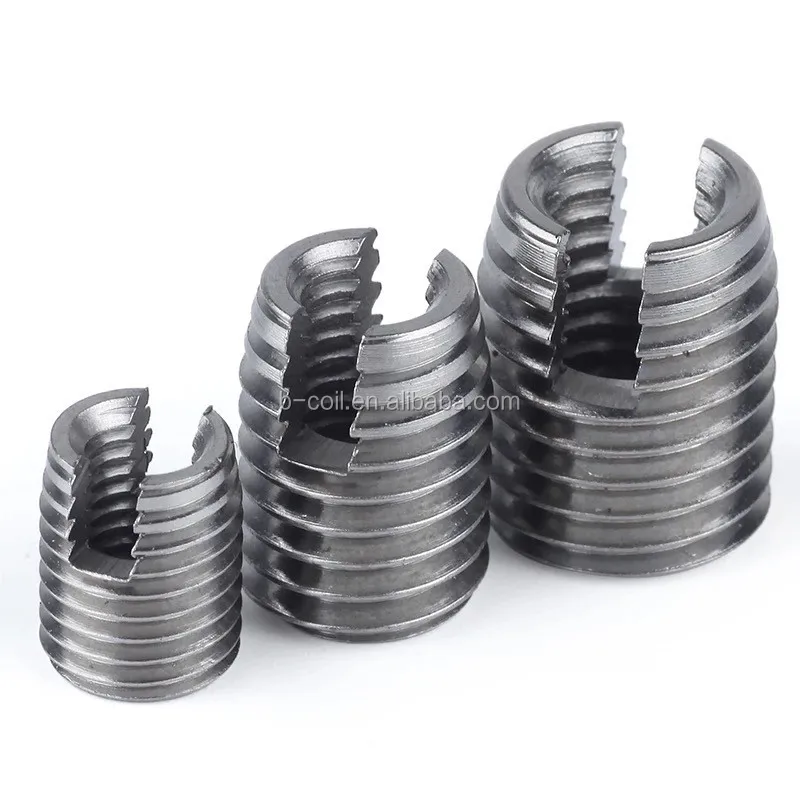 M12 self tapping self cutting thread insert 302 type two cutting slots ensat bushing thread insert factory direct