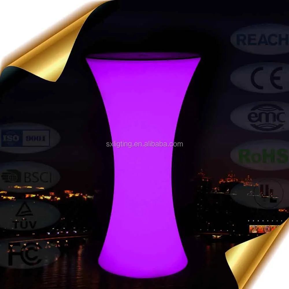 SX-58110-BTB LED Furniture for Events Outdoor Lighting Bar Table / Glowing LED Color Changing Events Cocktail Table