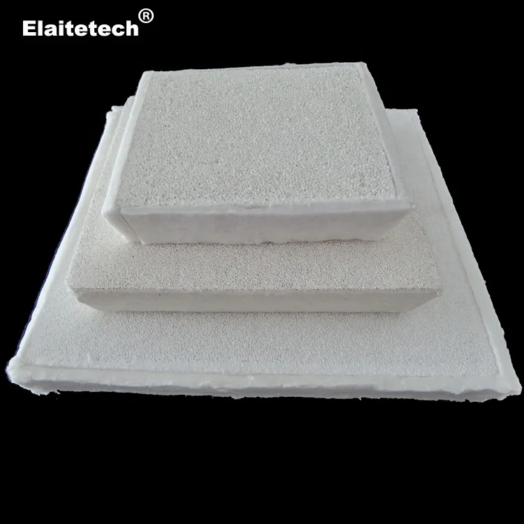 Aluminum foundry ceramic foam filter plate for filtering aluminum molten precision casting
