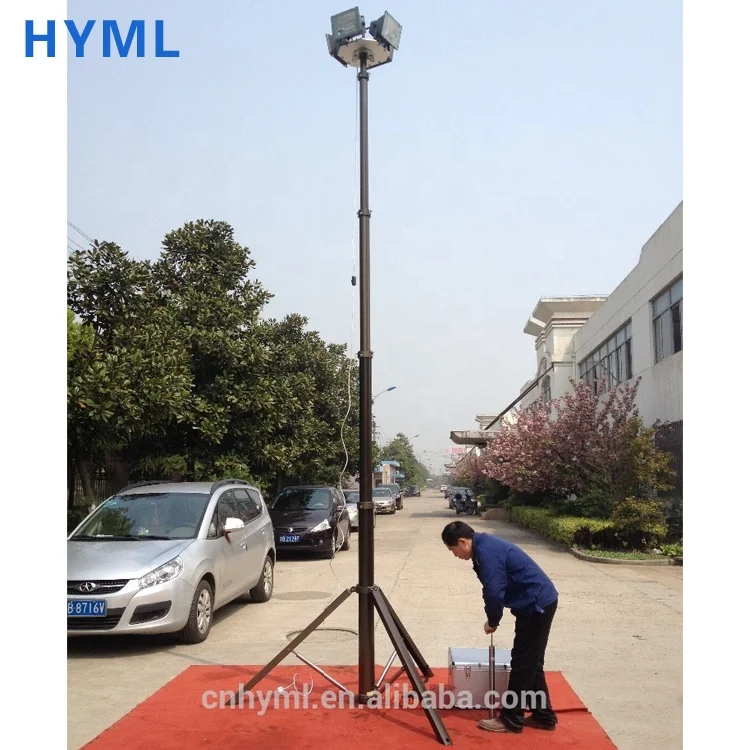 6m Portable tripod telescopic lighting mast