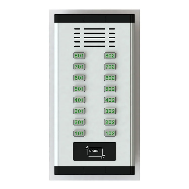 Простая установка, аудиодомофон для 16 многоквартирных зданий, аудиозвонок