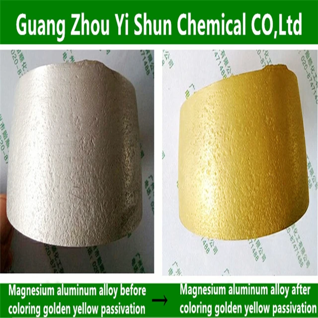 High corrosion resistance passivator Magnesium alloy coloring Magnesium alloy yellow passivation agent