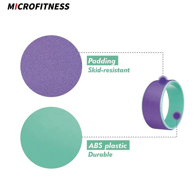 Custom Logo High Density TPE Comfortable Yoga Wheel Roller Back Wheel Customized Unisex Yoga Fitness Universal 1.1-1.3kg 33*13cm