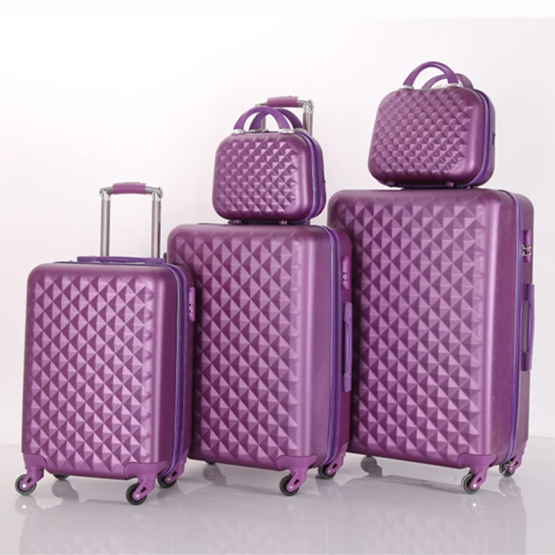 
12/14/20/24/28 size luggage suitcase ABS travel luggage bags 5pieces trolley luggage sets with beauty case  (60693700932)