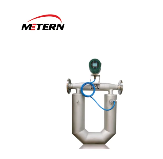 mass flow, density, temperature and volume flow display coriolis mass flow meter