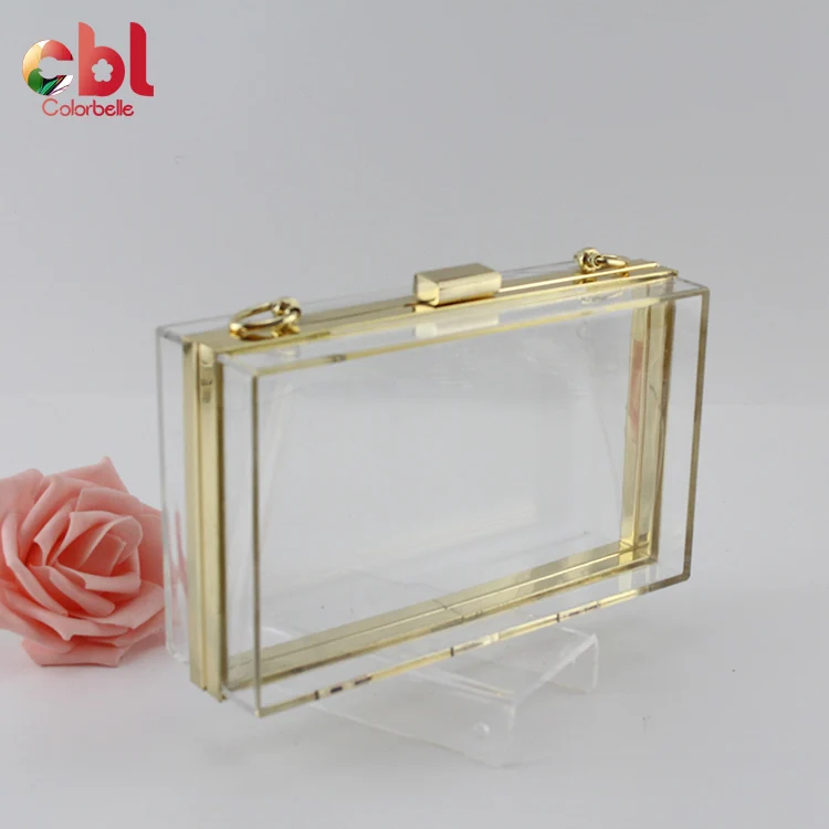 2019 hot sale clear acrylic wedding evening clutch women clutch bag