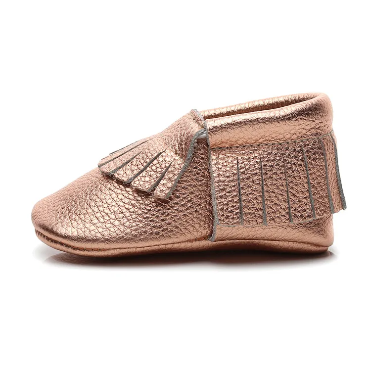 
Newborn Genuine Leather Baby Shoes Floral Prints Friange Moccasins Shoes First Walkers 0-24M 