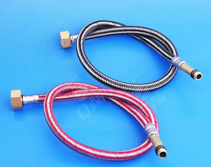
14mm*F1/2*F1/2 Stainless Steel Wire Brass Nut Braided Rubber Hose 