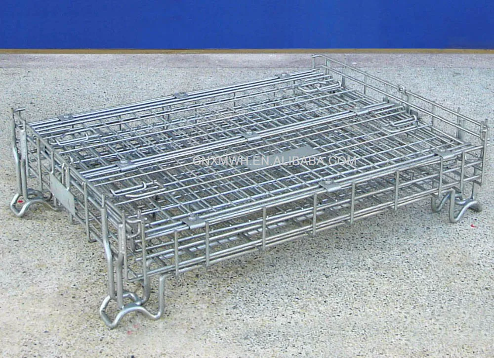 ОЕМ гальванизированная Складная евро бутылки контейнера провода C-3 1200*1000*890 проволочной сетки и Штабелируемая клетка хранения