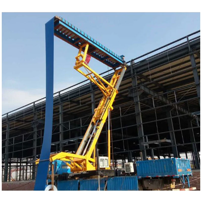 Weihua Brand Hydraulic Lifting Platform Crane Truck With Tile Rolling Machine For Workshop Construction