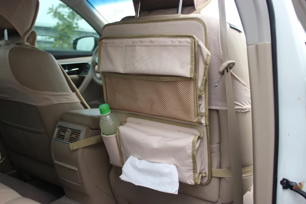 
Luxury car storage organizer seat back protector car seat back table 