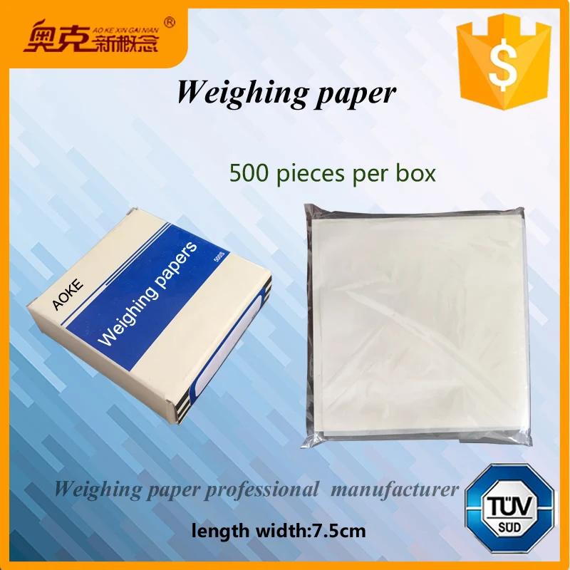 Recommended manufacturers 7.5cm * 7.5cm Balance weighing paper for lab use