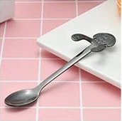 Cute Colorful dog Spoon Paint Coffee Mixing Spoon Tasting Spoon stainless steel 18/8