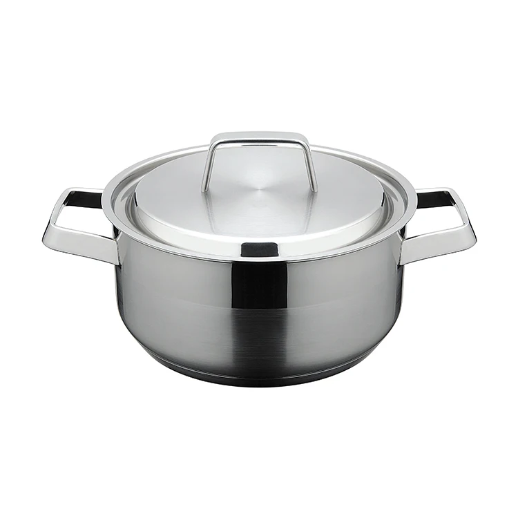 Заводская оптовая продажа, набор посуды высокого качества, серебряная кастрюля с крышкой, кухонный горшок для приготовления пищи из нержавеющей стали