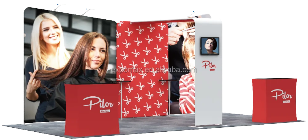 Китай оптовая продажа выставочного стенда дисплей напряжения ткани/dj booth портативный