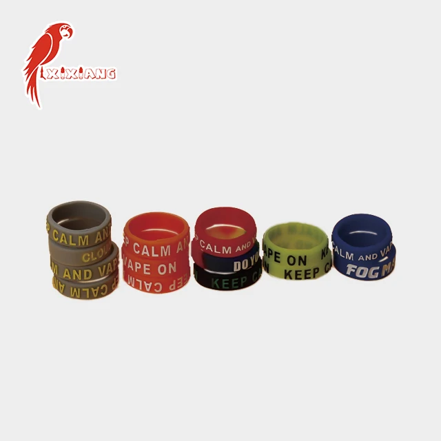 
2019 promotional vape mod custom silicone vape band and drip tip cap vape band wholesale 