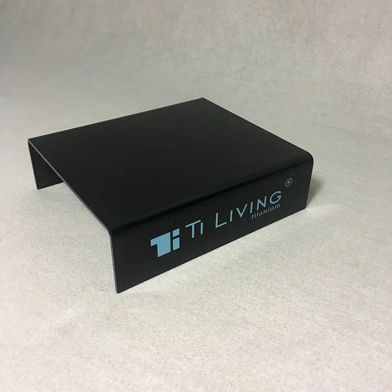 Экологически чистая черная U-образная форма с логотипом компании, модный держатель для люцита, настольные стеллажи