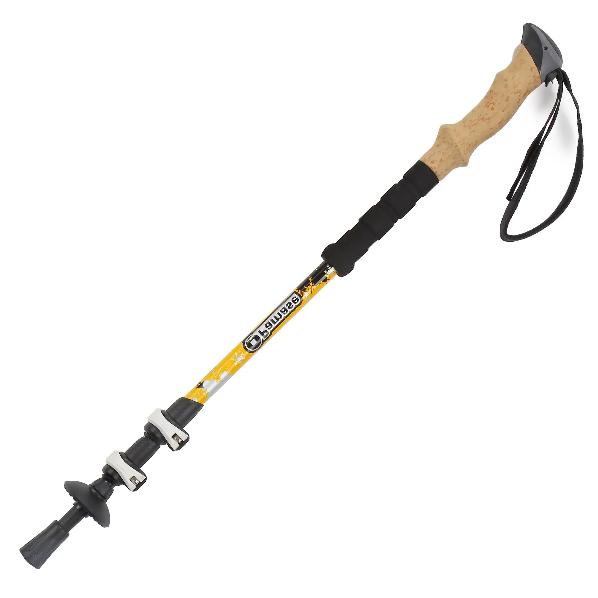
Ultralight Expandable Foldable Trekking Poles Durable 7075 Aluminum Hiking Poles With Natural Cork Handles and Extended EVA Grip 