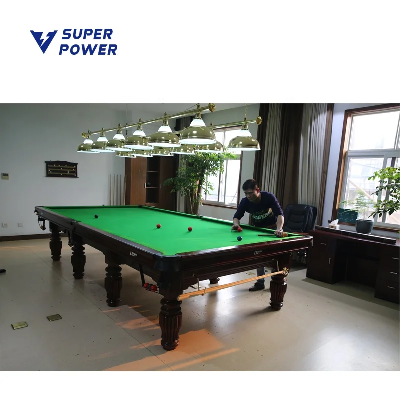 Drop ball pocket with metal slide rail 12ft snooker billiards table with cheap price