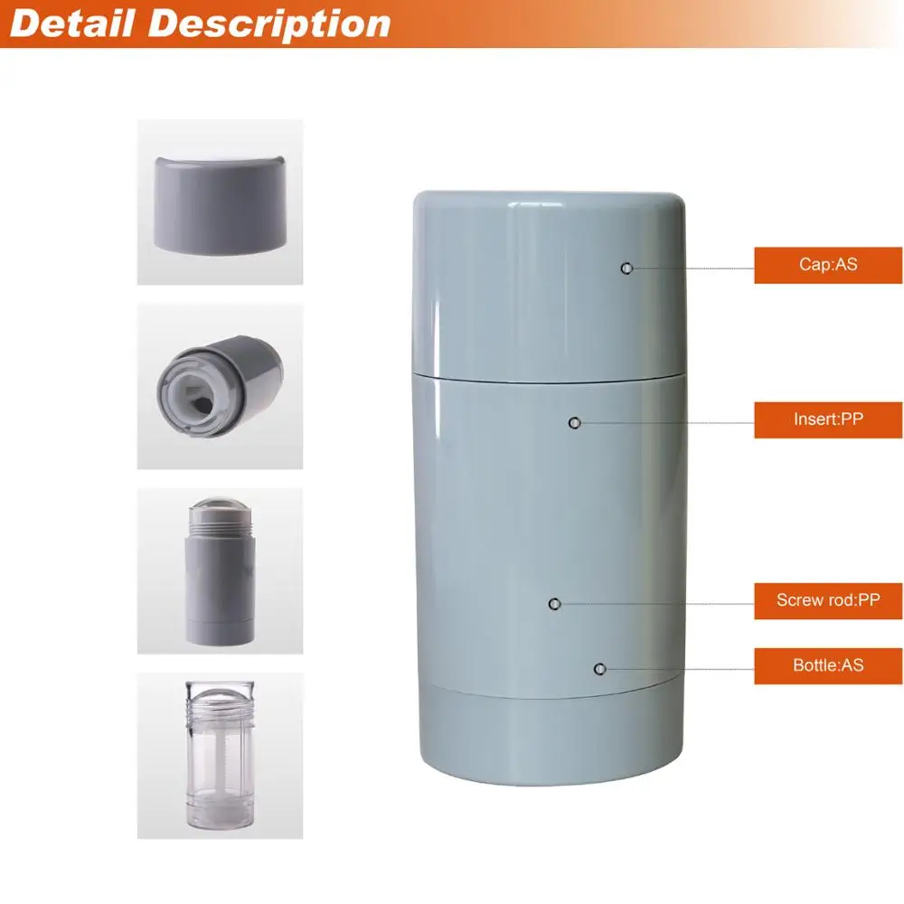 
Round twist up deodorant, deodorant stick container, Deodorant stick 