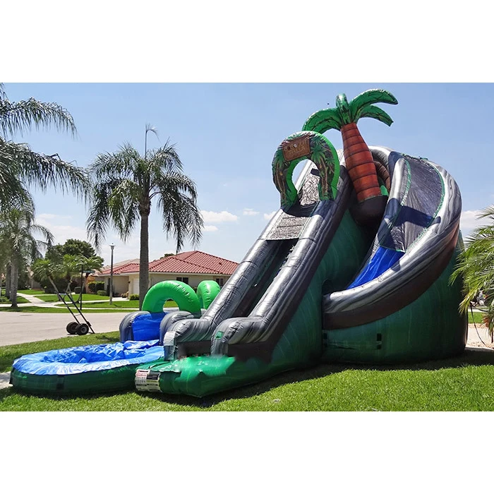 Hot selling summer Inflatable Water slide with pool, durable PVC Inflatable Water park inflatable aqua park for kids and adults