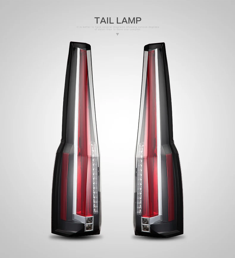 VLAND Full Led Taillights Car Accessories Lighting System 2015 2016-2018 Tail Light Lamp For Chevrolet Suburban/Tahoe