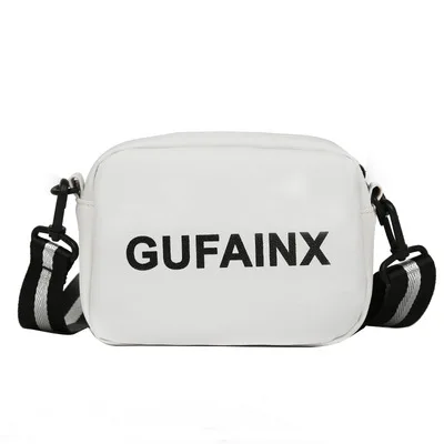 
Custom Letter Sports Casual Small PU Leather Handbag Women Ladies Messenger Bag Shoulder Bag With Wide Shoulder Strap 