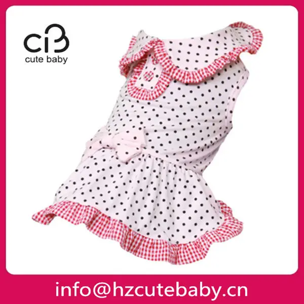 dots bowknot princess dog dress