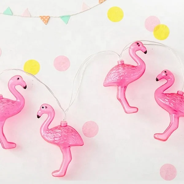 
Acrylic led christmas decoration garden decor decorative plastic flamingo shape led copper string light 