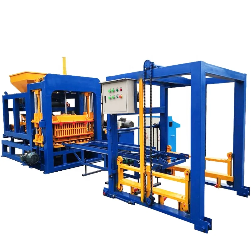 QT4-15 Cement brick raw material and interlock block making machine