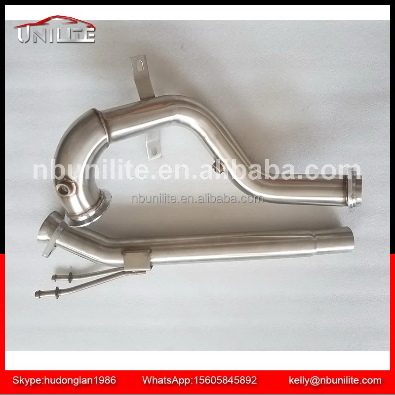 Stainless Steel DPF Exhaust Decat Downpipe by pass For VW Polo 6R 1.6 TDi 09-14