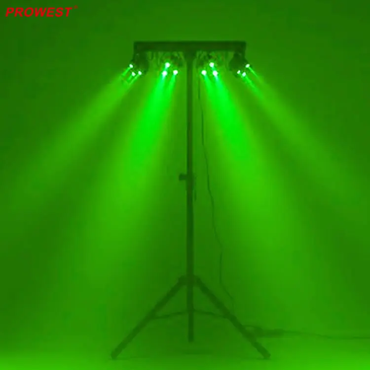 48Pcs 1W LED Par Can Light Sets RGBW LED Bar Stage Light with Triangular Stand Remote Control for Party Light Disco Bar