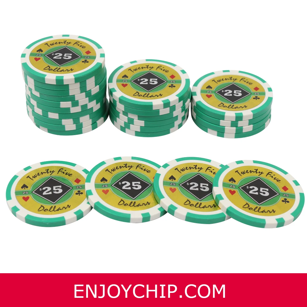 11.5g Casino Black Diamond Professional ABS sticker poker chip