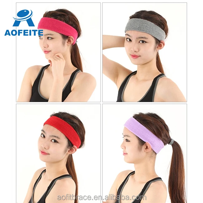 Sweatband Hairband Sports Sweat Headband Yoga Gym Stretch Unisex Head Band Mens