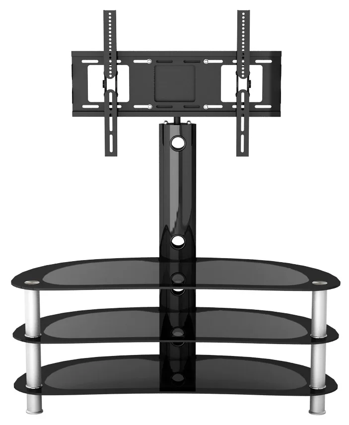 Умная Современная Жилая вращающаяся стеклянная ТВ-подставка с кронштейном для телевизора 32 ~ 55 дюймов светодиодный ЖК-телевизор