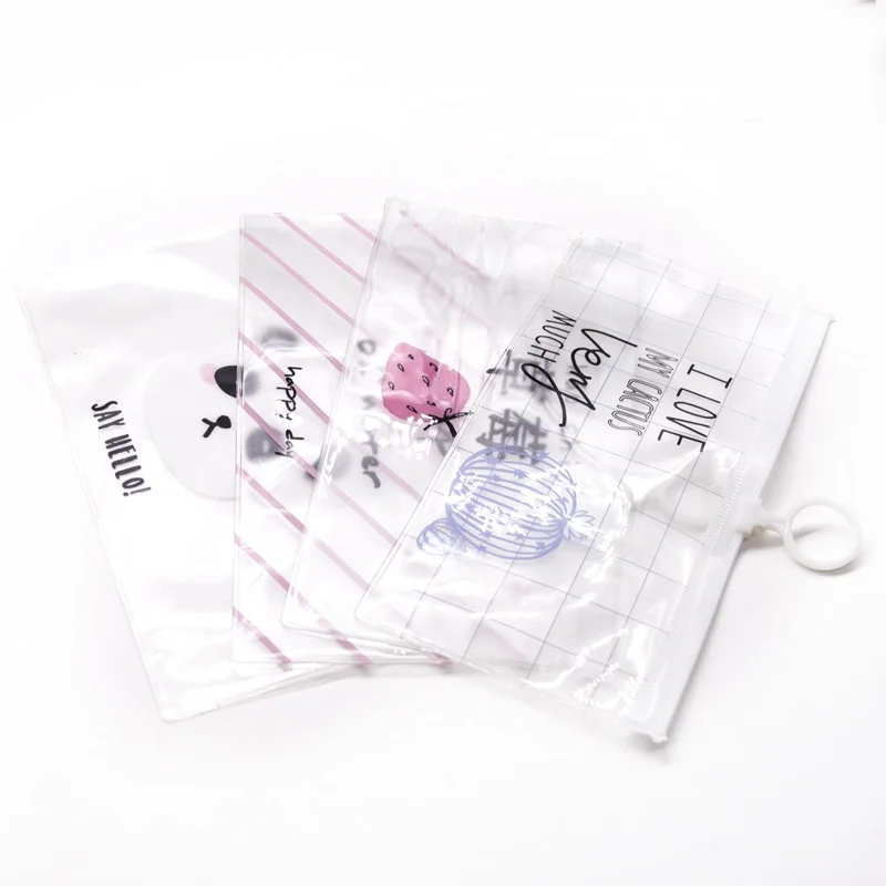 
Cheap custom transparent bag candy color clear PVC travel make up bags 