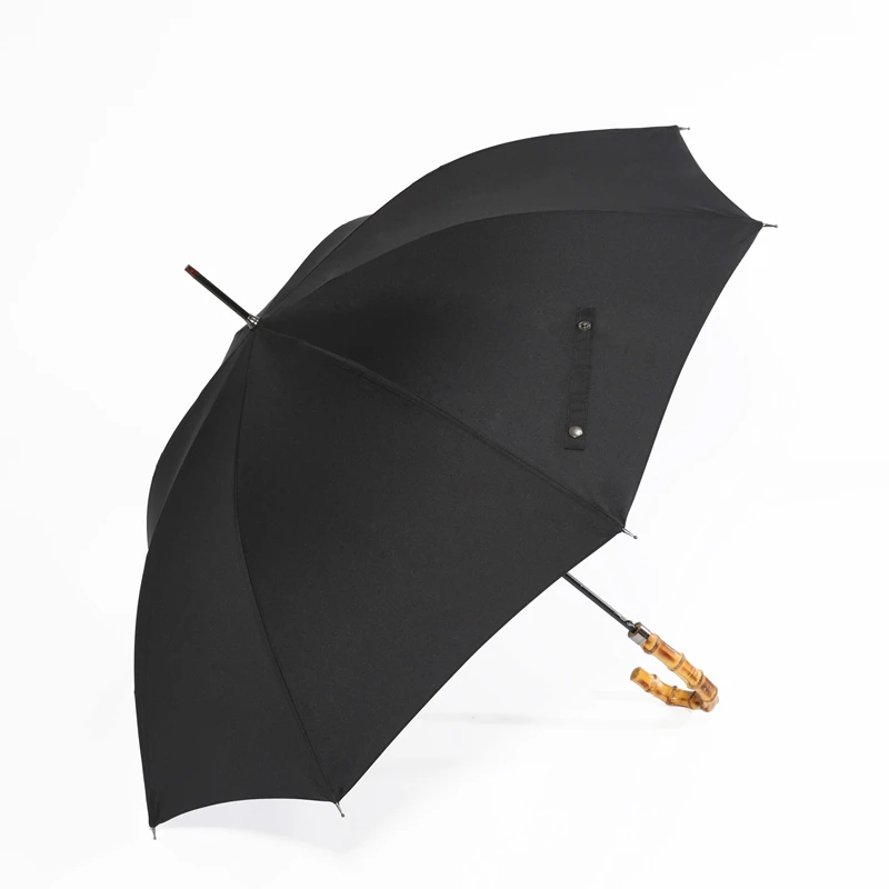 Luxury straight umbrella with bamboo handle