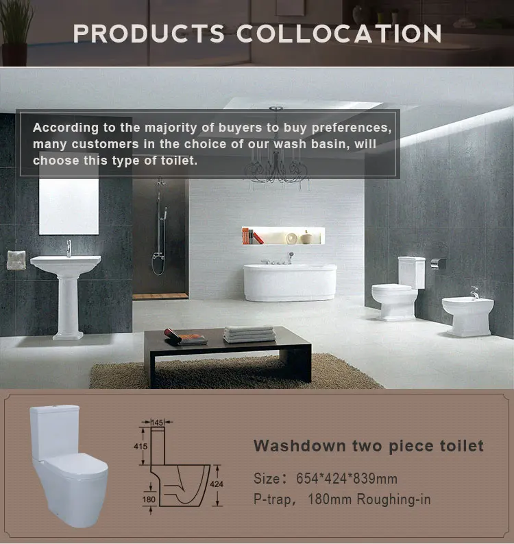 Fashion white lavatory sink basin with full pedestal